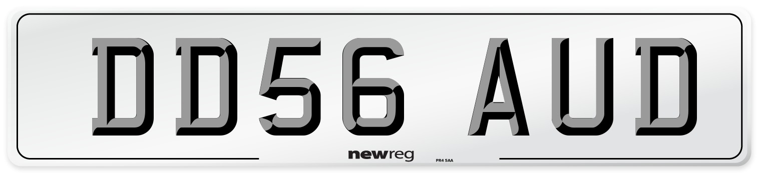 DD56 AUD Number Plate from New Reg